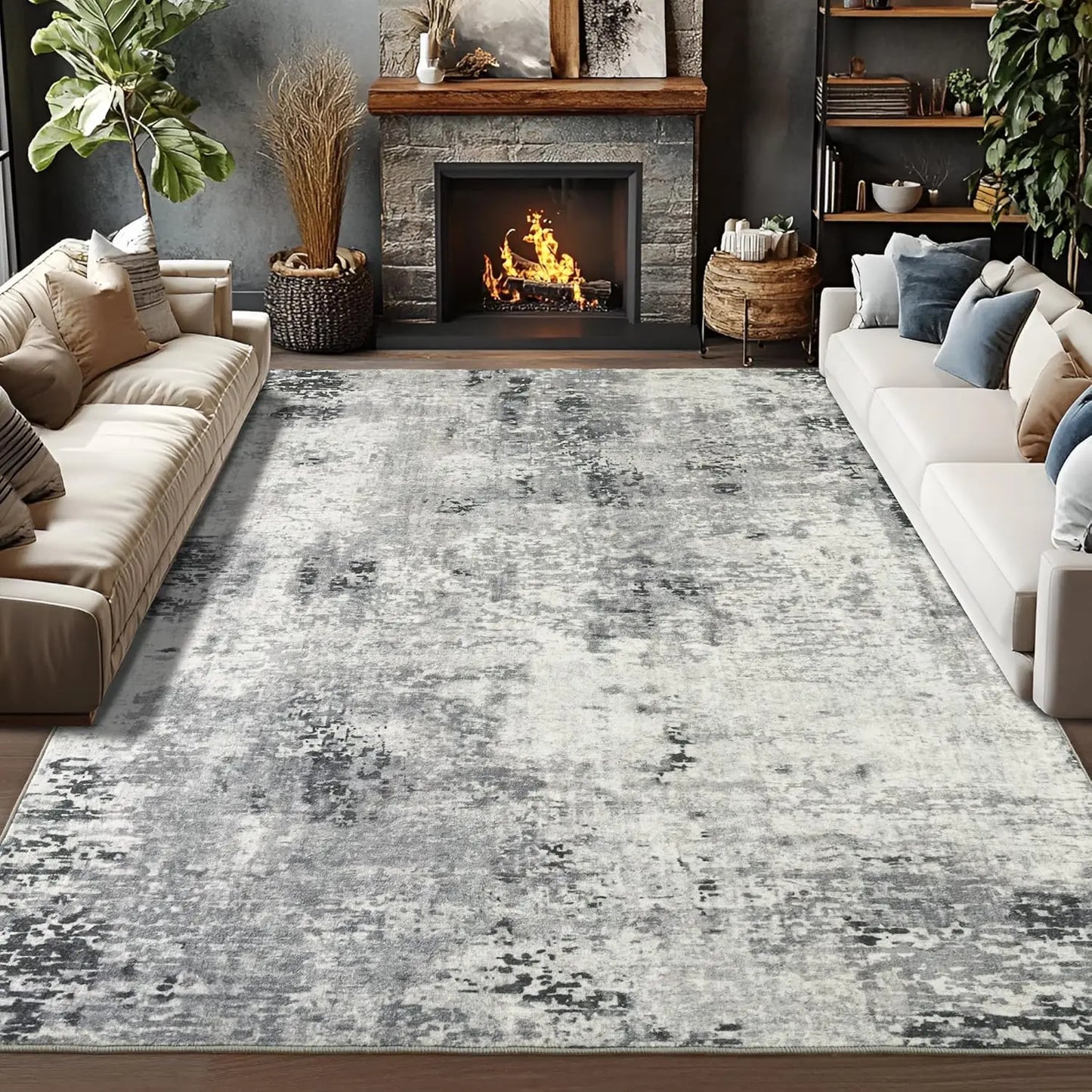 Soft, Low Pile Machine Washable Area Rug