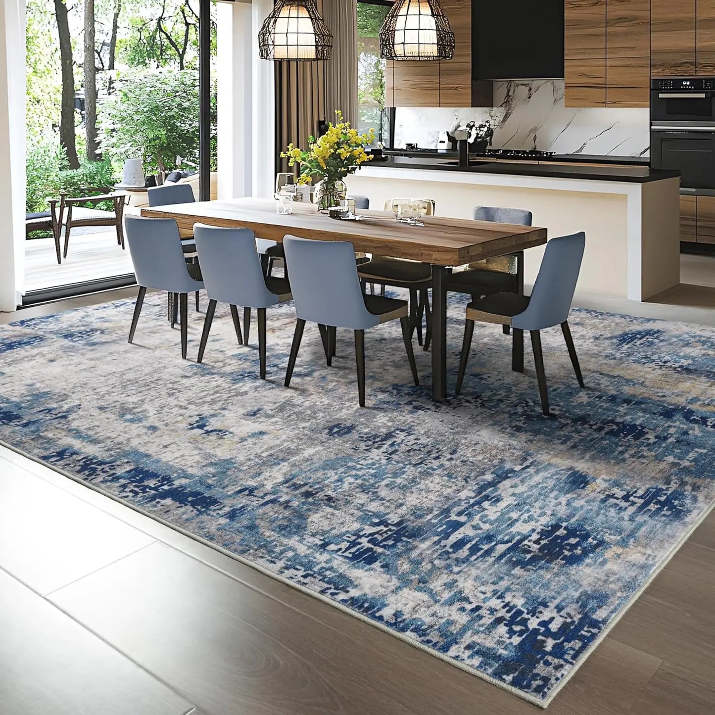 Soft, Low Pile Machine Washable Area Rug