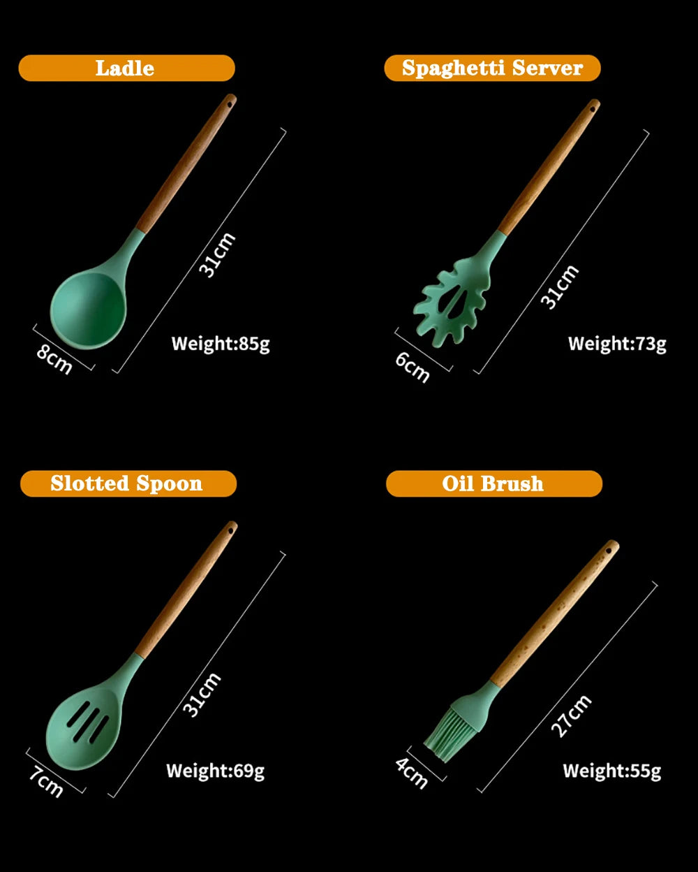 Silicone Non-stick Cooking Utensil Set