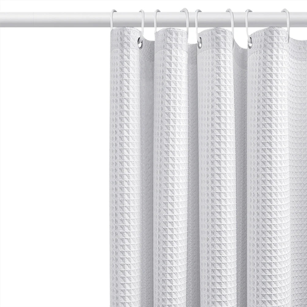 Thickened Waffle Waterproof Bathroom Shower Curtain