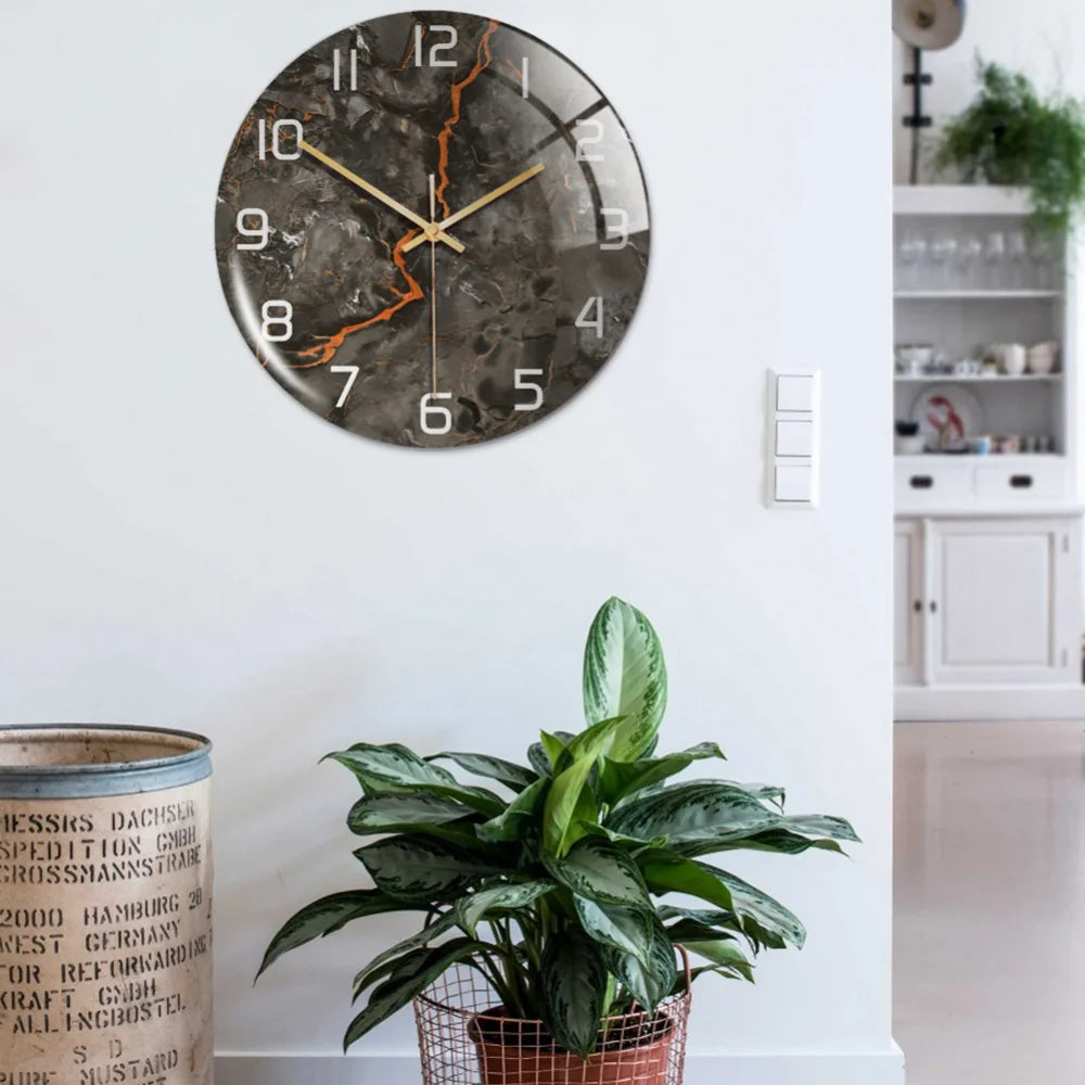 Acrylic Marble Pattern Wall Clock