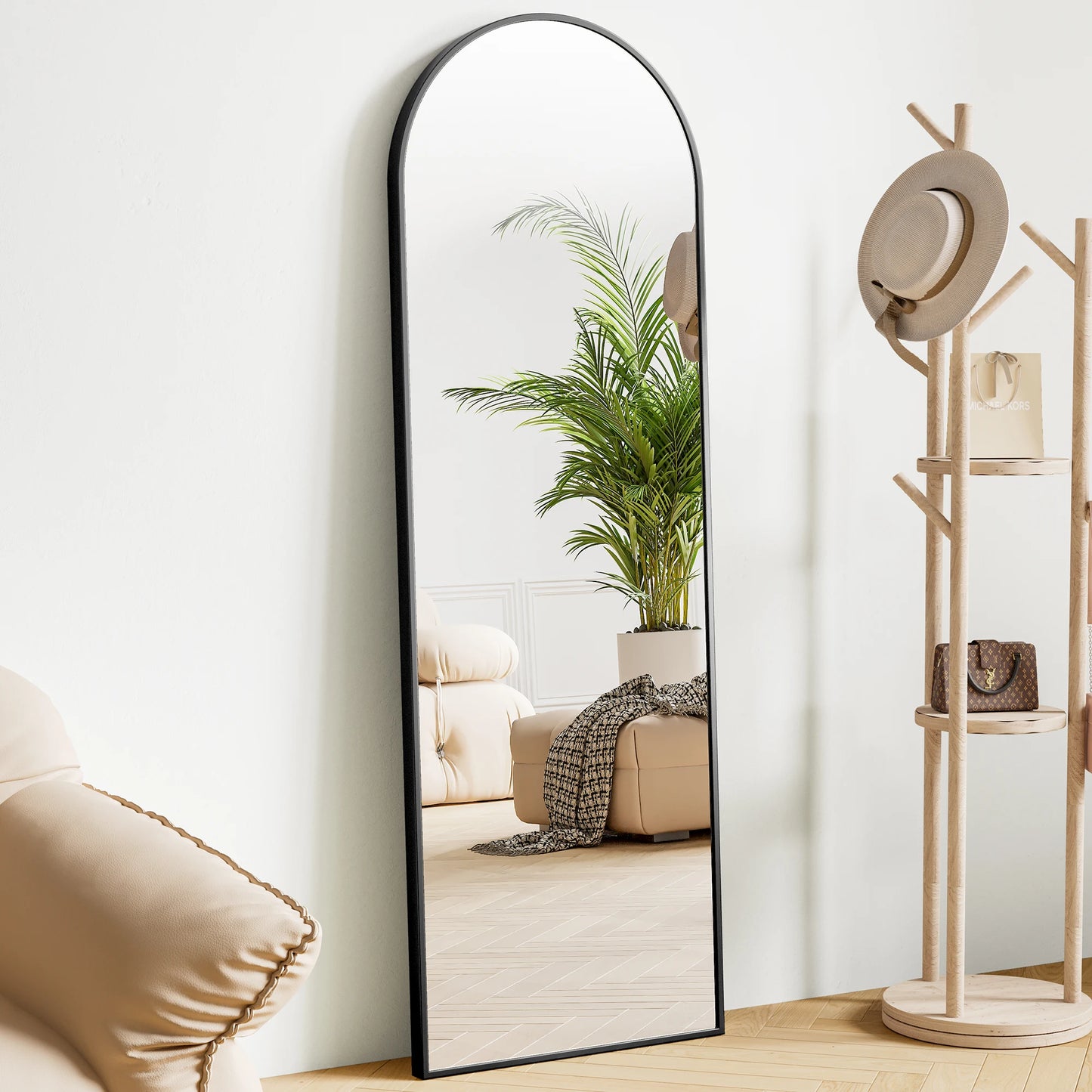 64"x21" Full Body Standing, Hanging or Leaning Mirrors with Stand