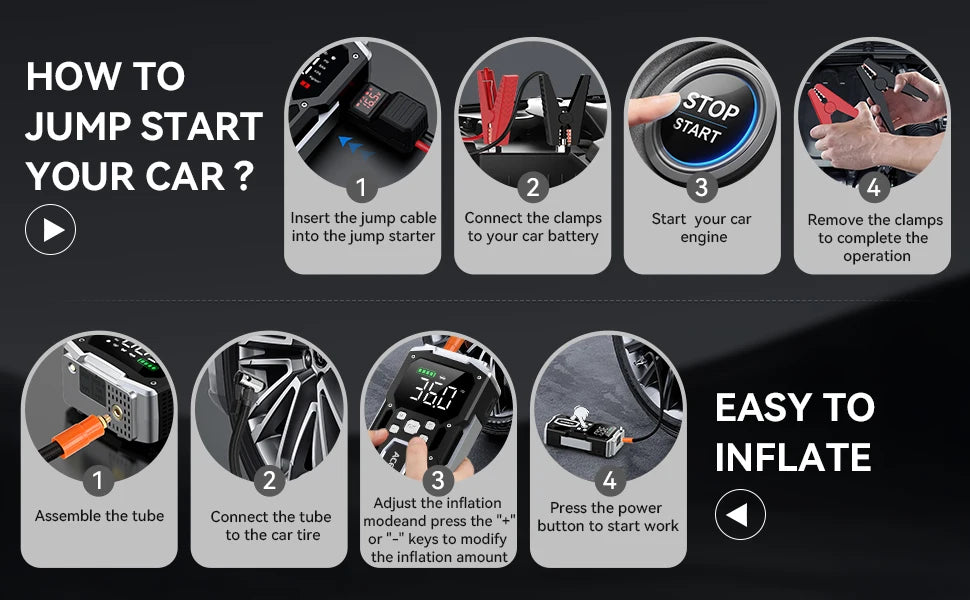 12V External Power Bank / Battery Jump Starter