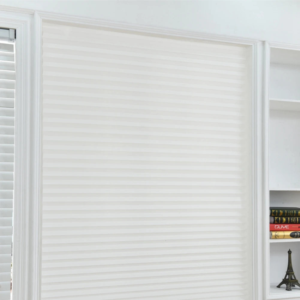 Simple Pleated Semi-Shading Self-Adhesive Window Blinds