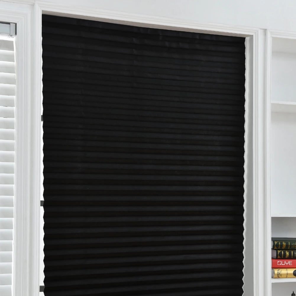 Simple Pleated Semi-Shading Self-Adhesive Window Blinds