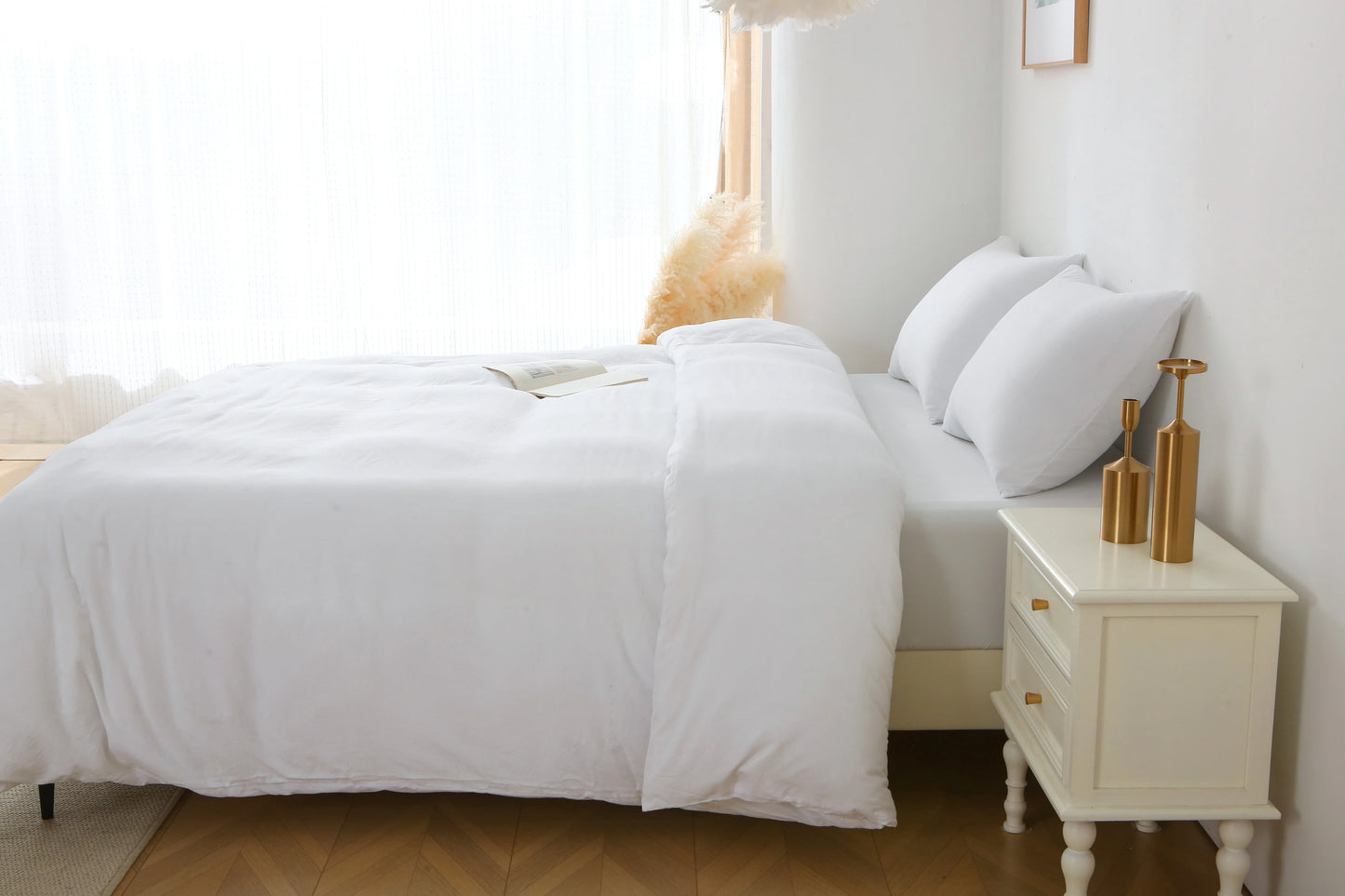 3 Piece Bedding Set with 1 Duvet Cover and 2 Pillow Shams