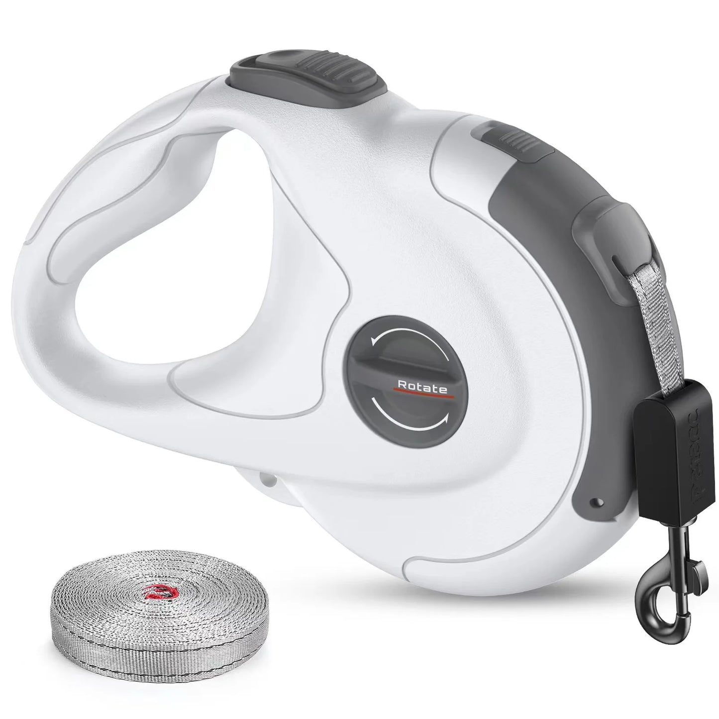 Retractable, Reflective Dog Leash With Reinforced Nylon Lead