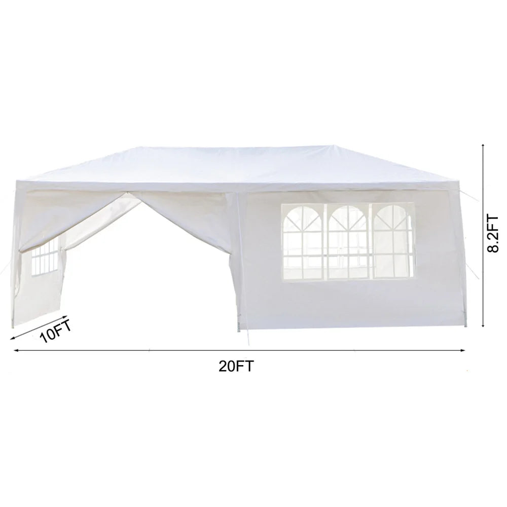 10x20' Outdoor Garden Gazebo with 6 Removable Sidewalls