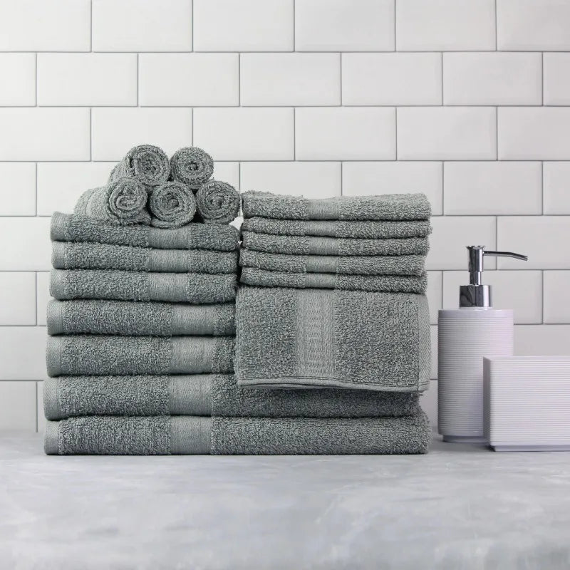 18-Piece 100% Cotton Towel Set