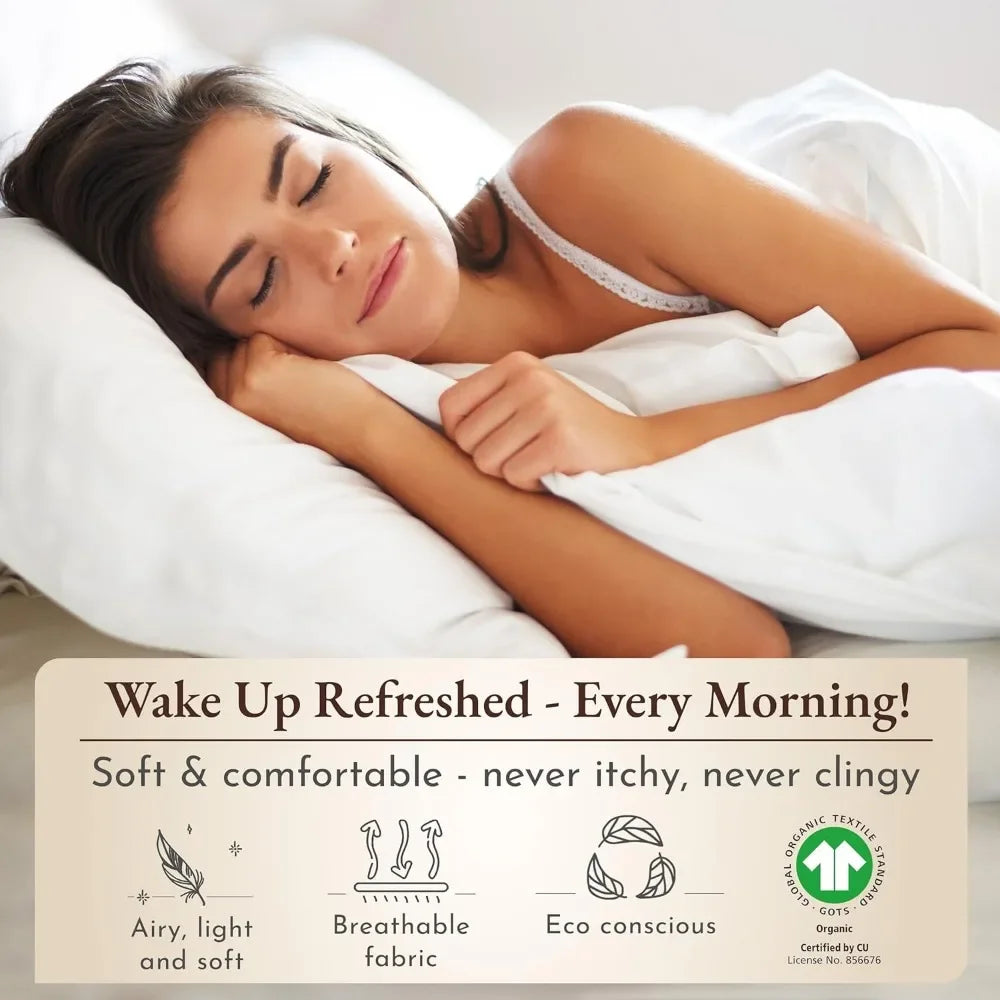 100% Organic Cotton Cooling Sheet Set With Deep Pockets
