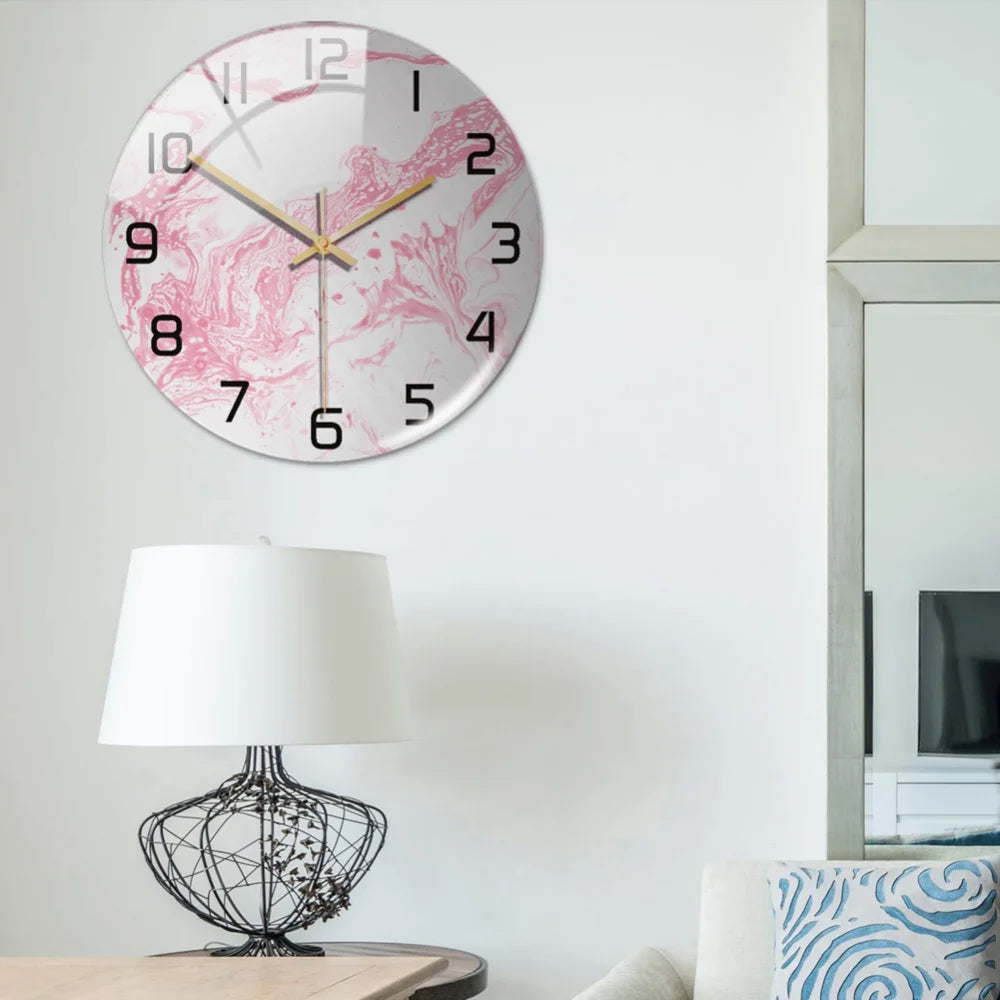 Acrylic Marble Pattern Wall Clock