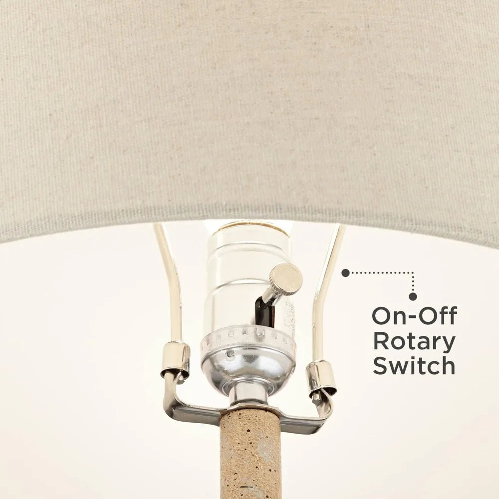 Set of 2 Beige Modern Coastal Table Lamps