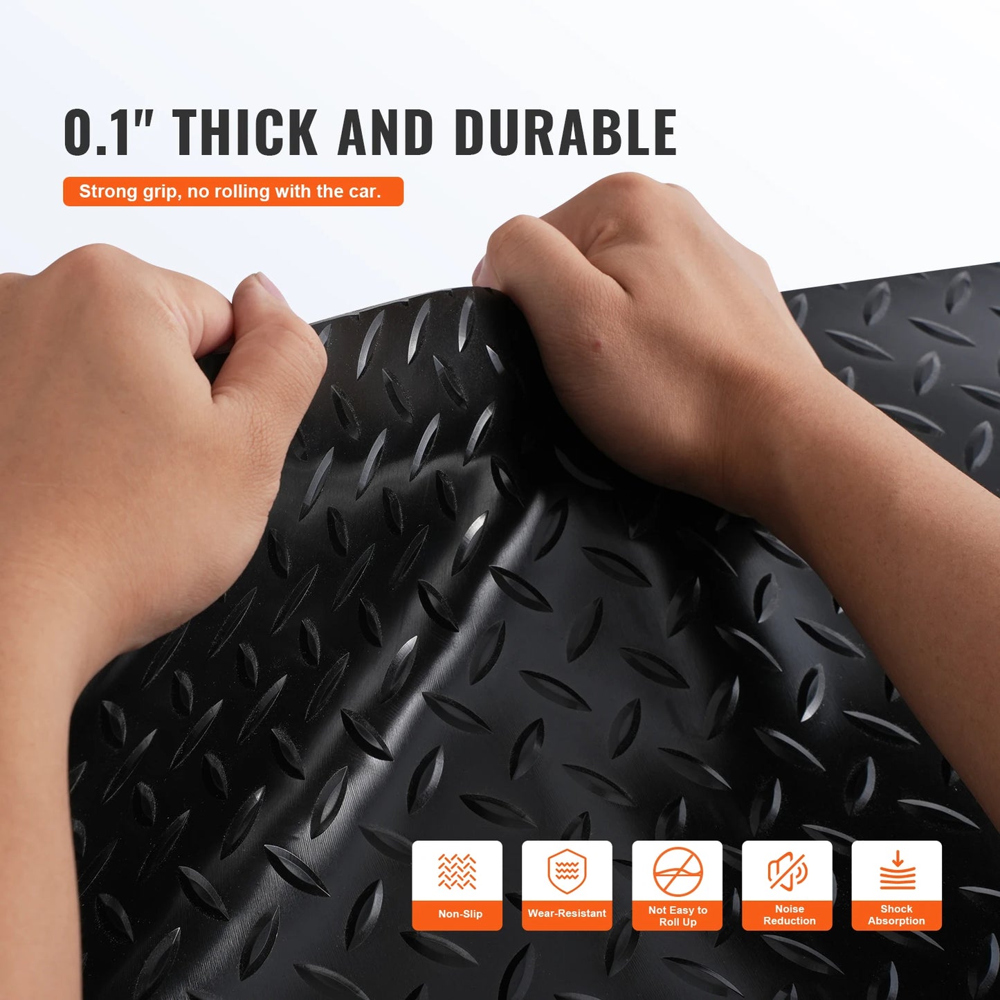 PVC Non-Slip Diamond Texture Garage Flooring Roll