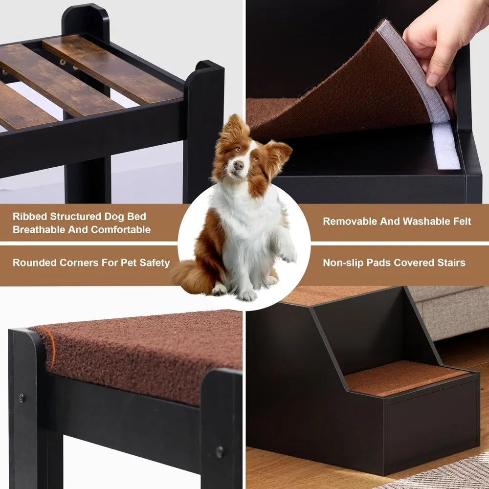 Indoor Window Seat with Non-Slip Stairs