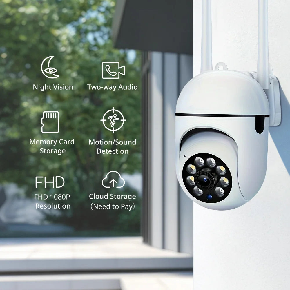 2PC Ease Life APP Wireless 1080P HD Indoor/Outdoor WiFi Security Camera