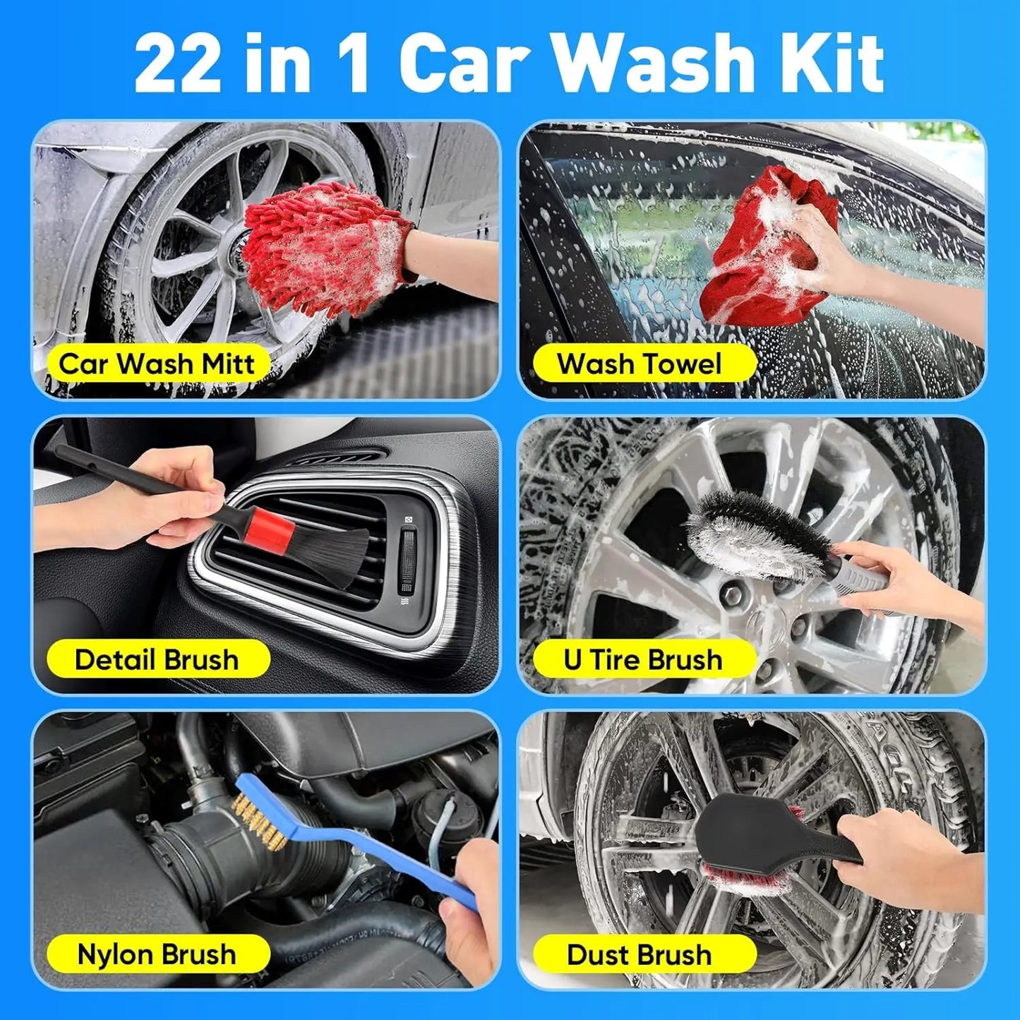 Car Wash Foam Blaster Set And Hose Sprayer