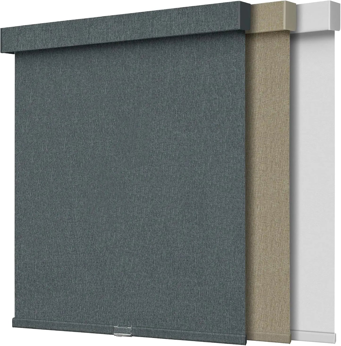 Blackout Artificial Linen Cordless Roller Shades for Indoor Windows