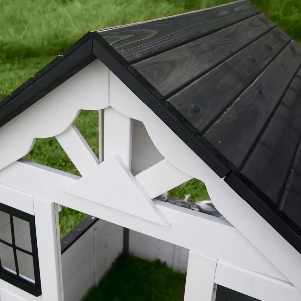 Outdoor Wooden Cottage Playhouse