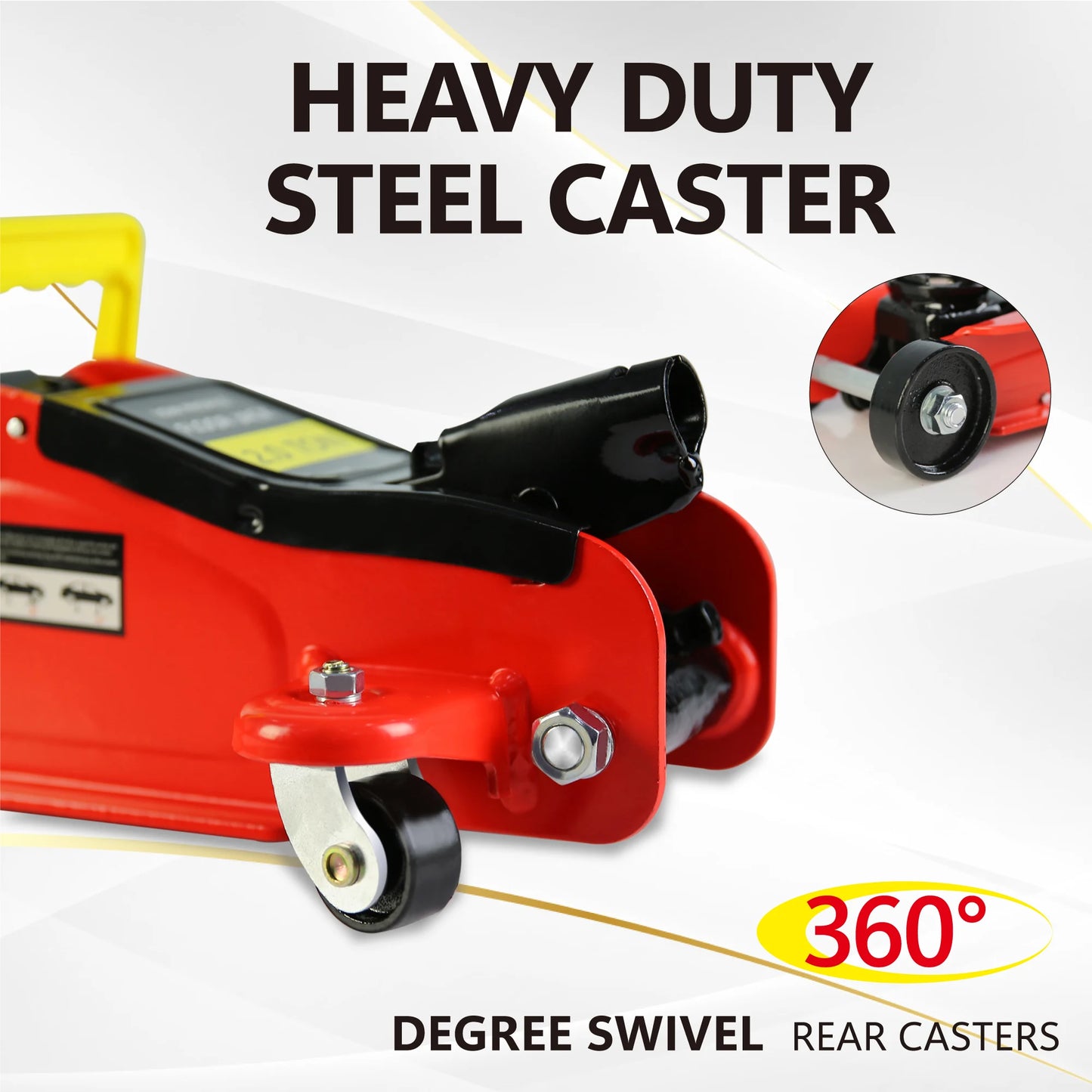 2T Low Profile Floor Jack with 3T Jack Stands and Tire Repair Kit