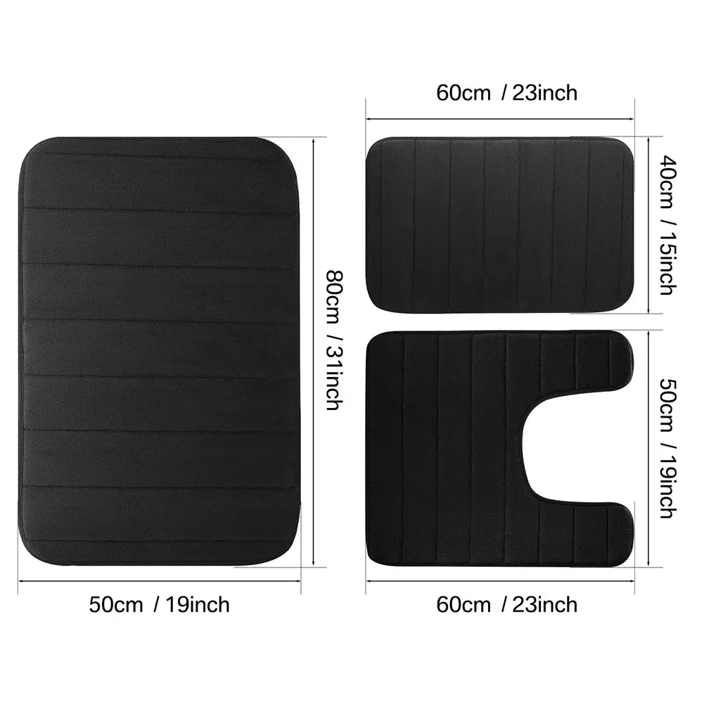 Water Absorbing, Non-Slip Memory Foam Bath Mat