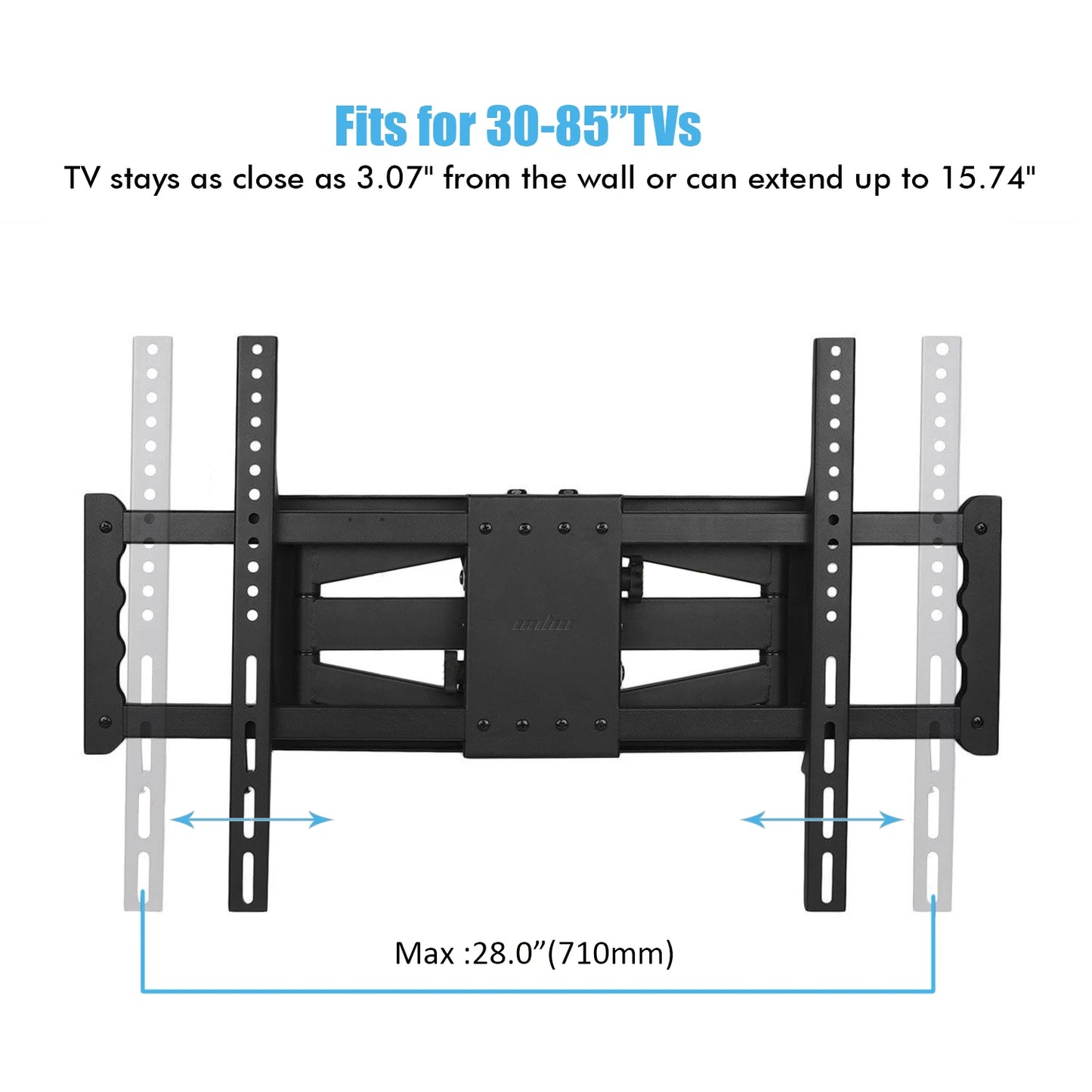 Full Motion Wall Mount TV Bracket With Dual Arms