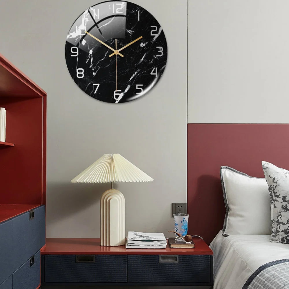 Acrylic Marble Pattern Wall Clock
