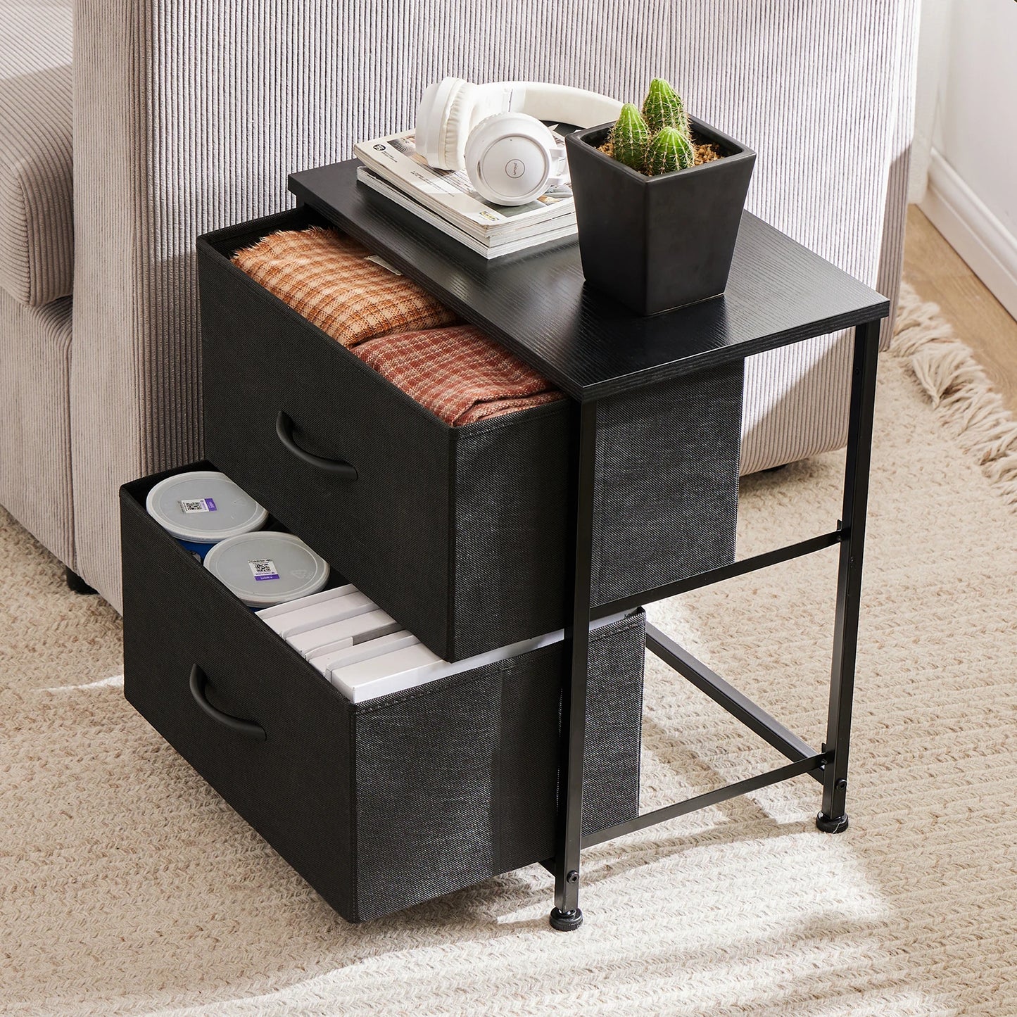 Nightstand Or Sofa Table With 2 Drawers