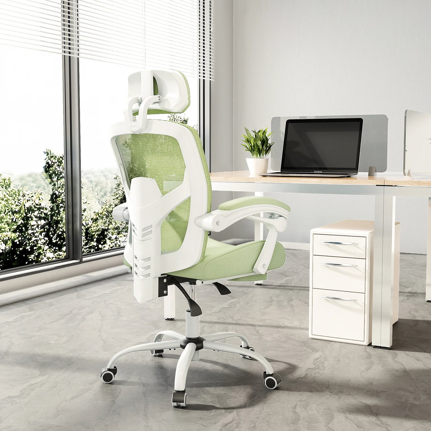 Ergonomic Reclining High Back Swivel Office Chair with Lumbar Support Pillow