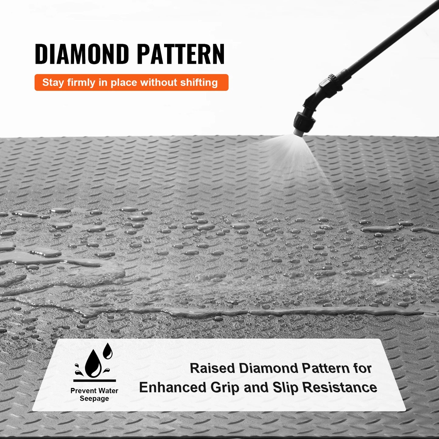 PVC Non-Slip Diamond Texture Garage Flooring Roll