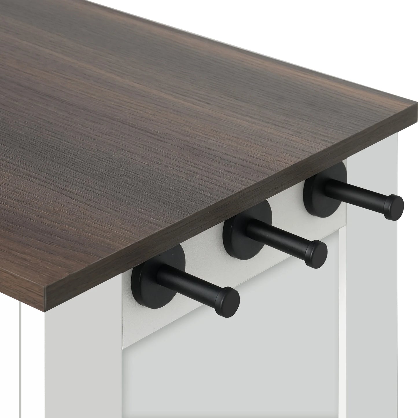 Pet Feeding Station And Food Storage Cabinet with 3 Hooks