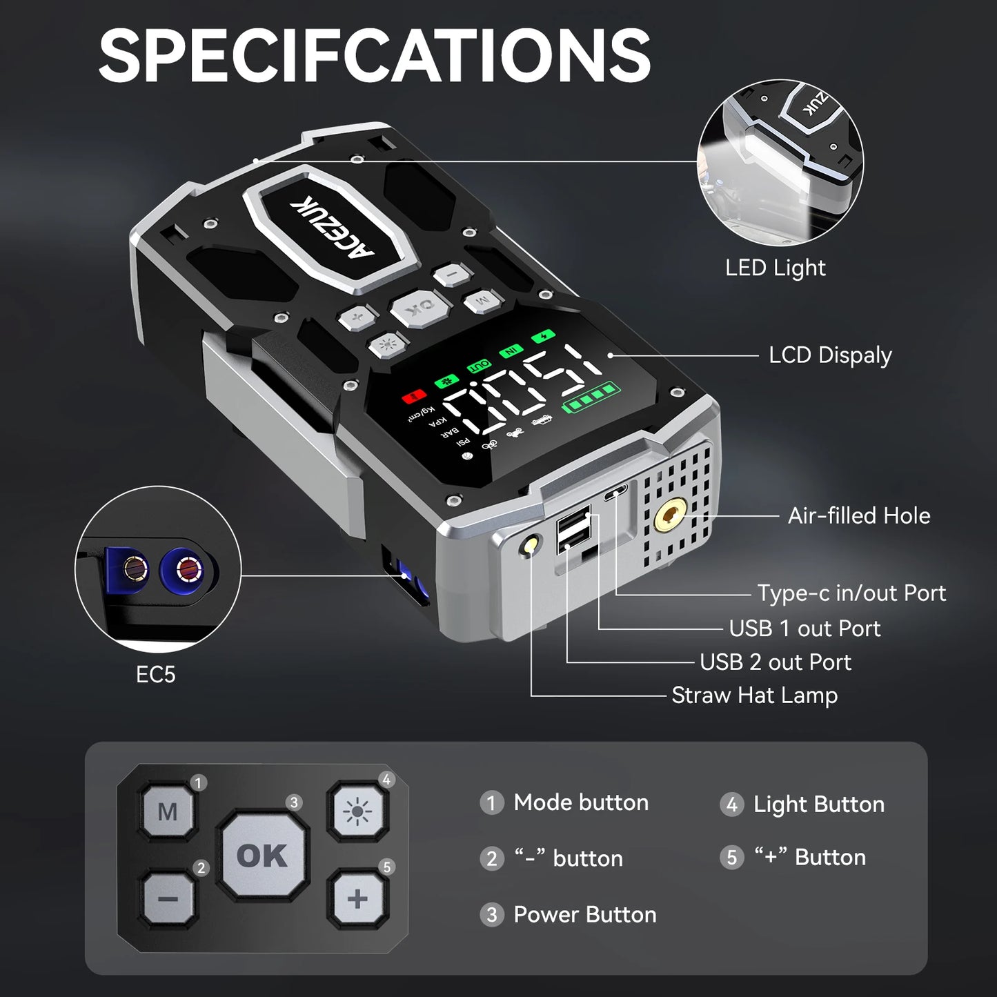 12V External Power Bank / Battery Jump Starter