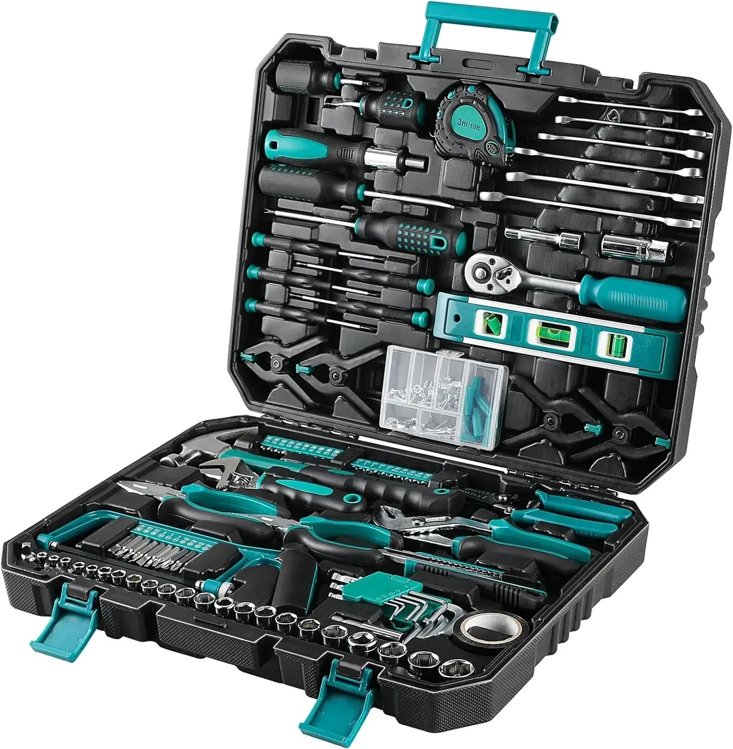 198 Piece Tool Box For Home And Car Repairs
