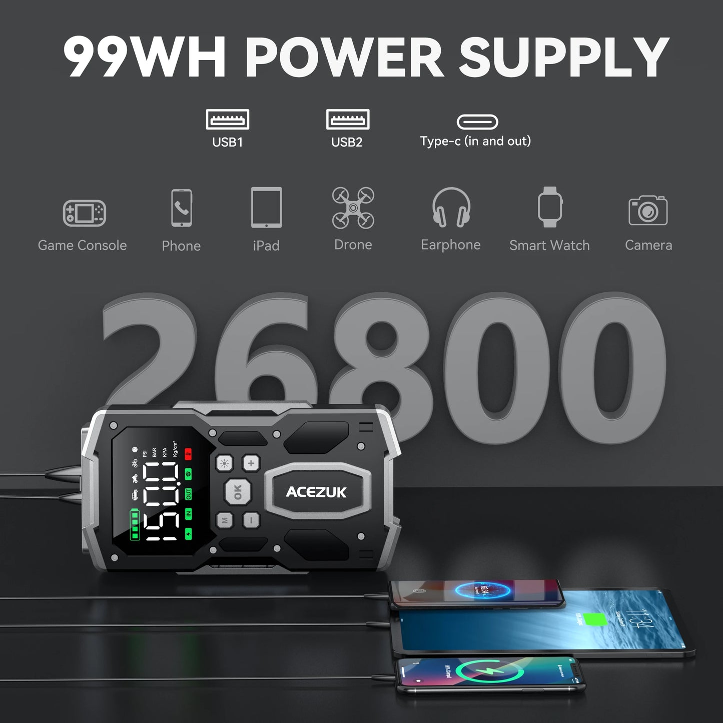 12V External Power Bank / Battery Jump Starter