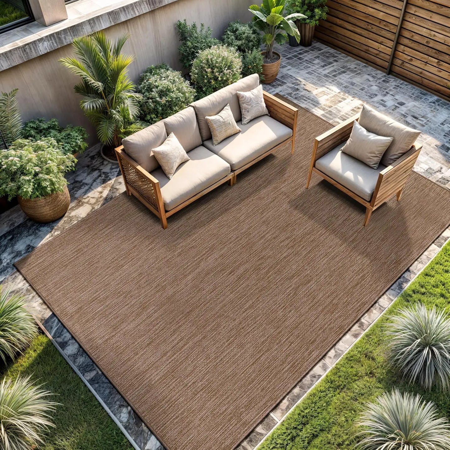 Outdoor Reversible And Washable Area Rug