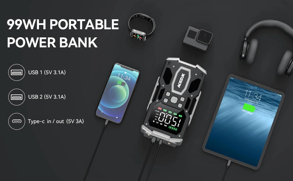 12V External Power Bank / Battery Jump Starter