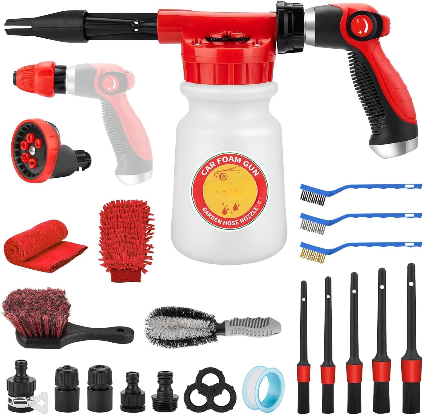 Car Wash Foam Blaster Set And Hose Sprayer