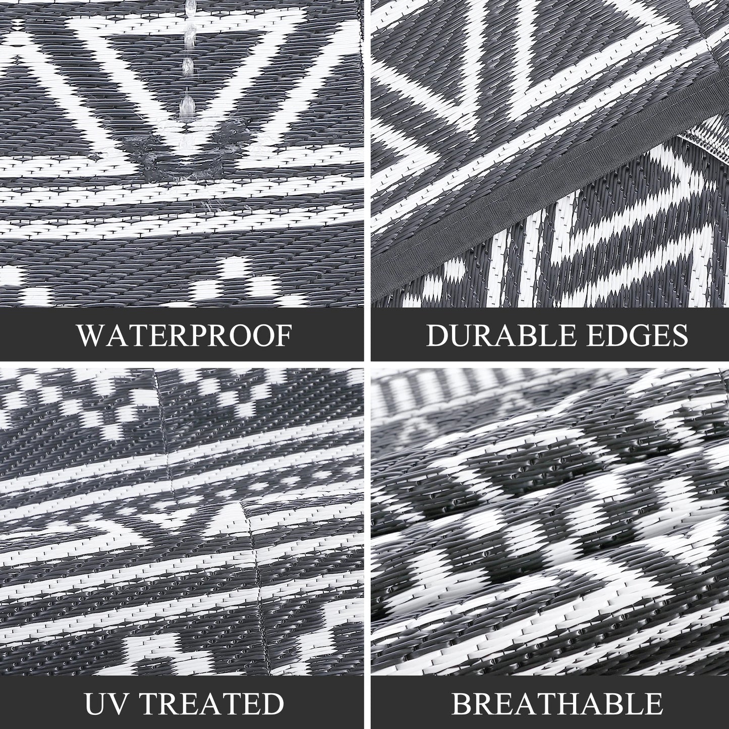 5'x8' Waterproof Reversible Outdoor Rug