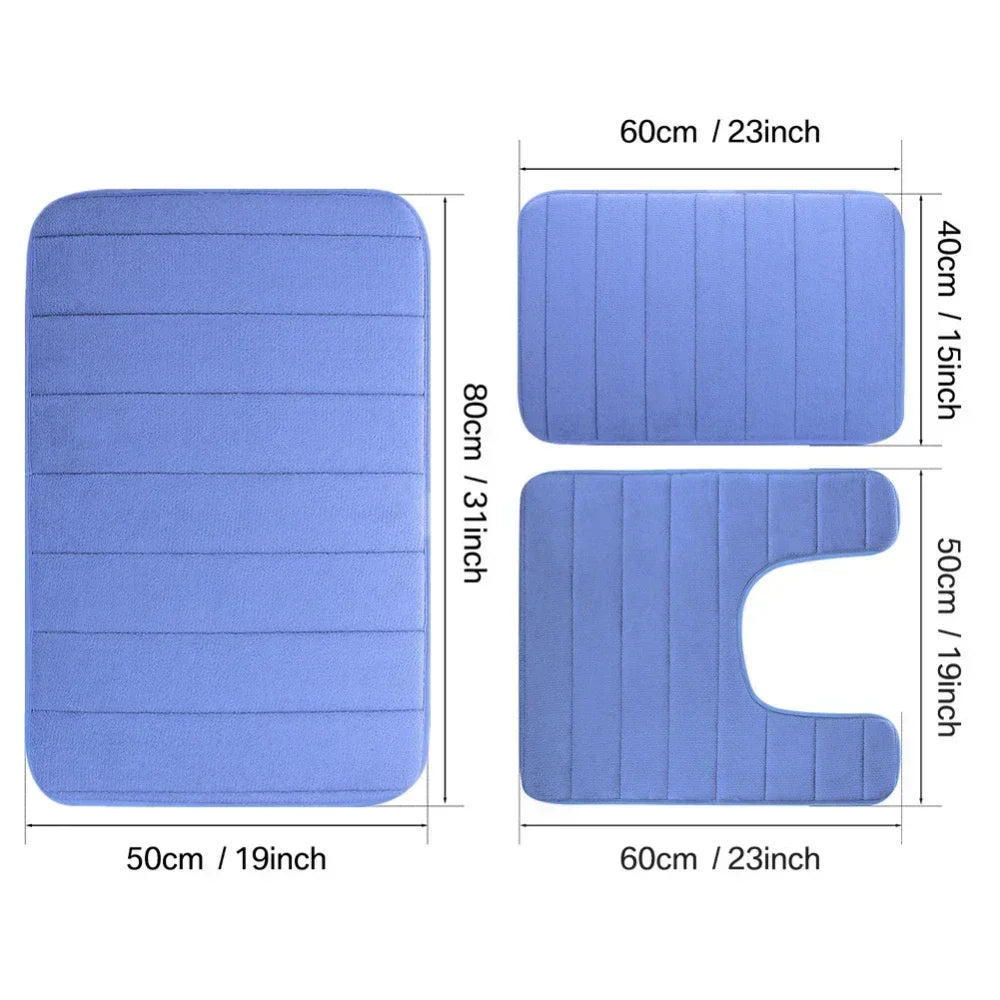 Water Absorbing, Non-Slip Memory Foam Bath Mat