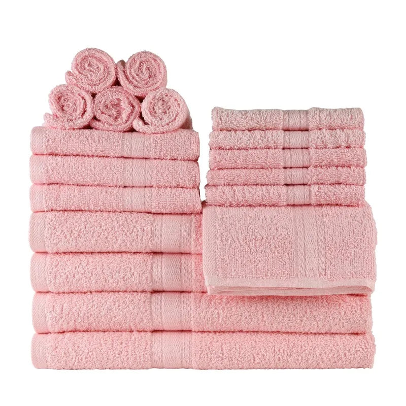 18-Piece 100% Cotton Towel Set