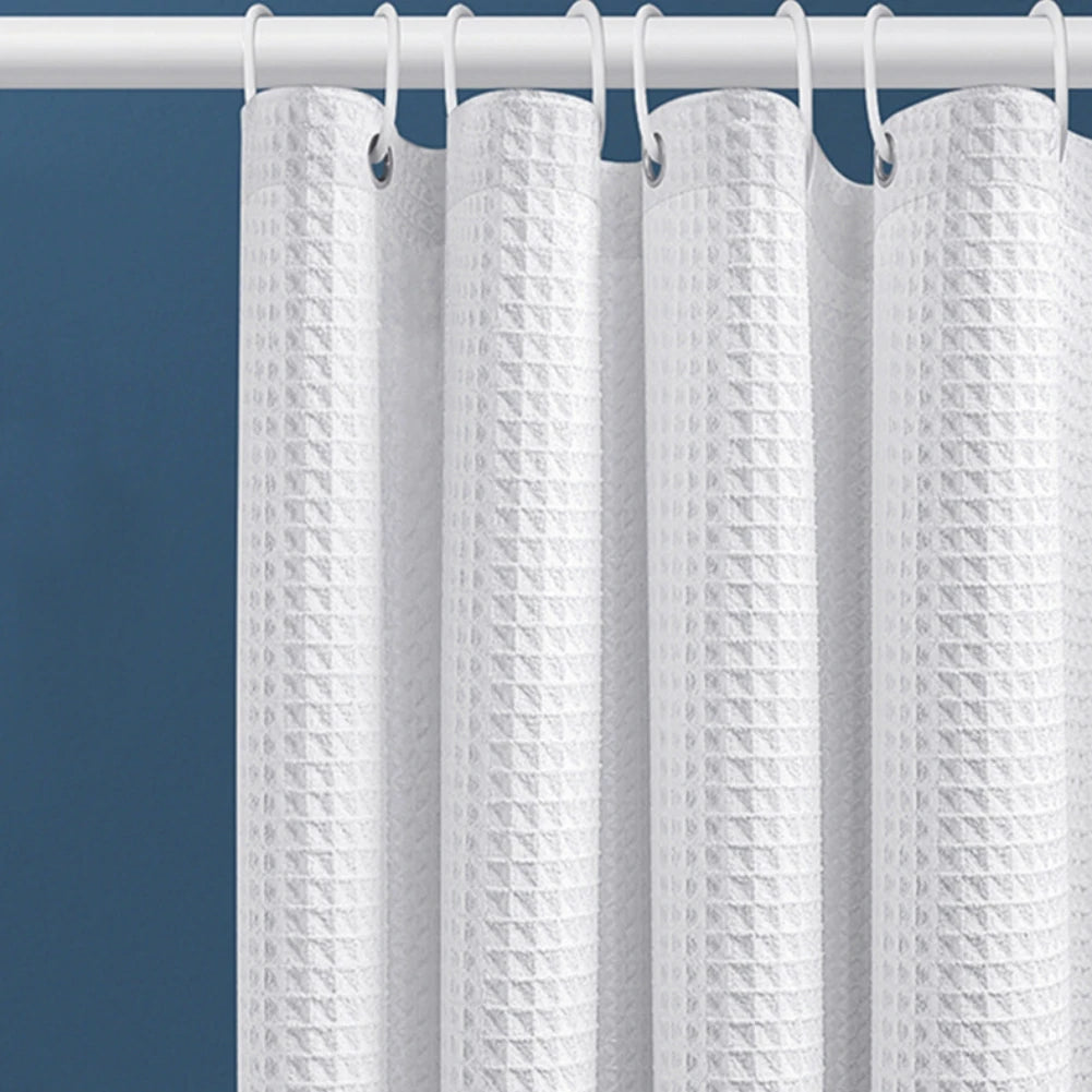 Thickened Waffle Waterproof Bathroom Shower Curtain