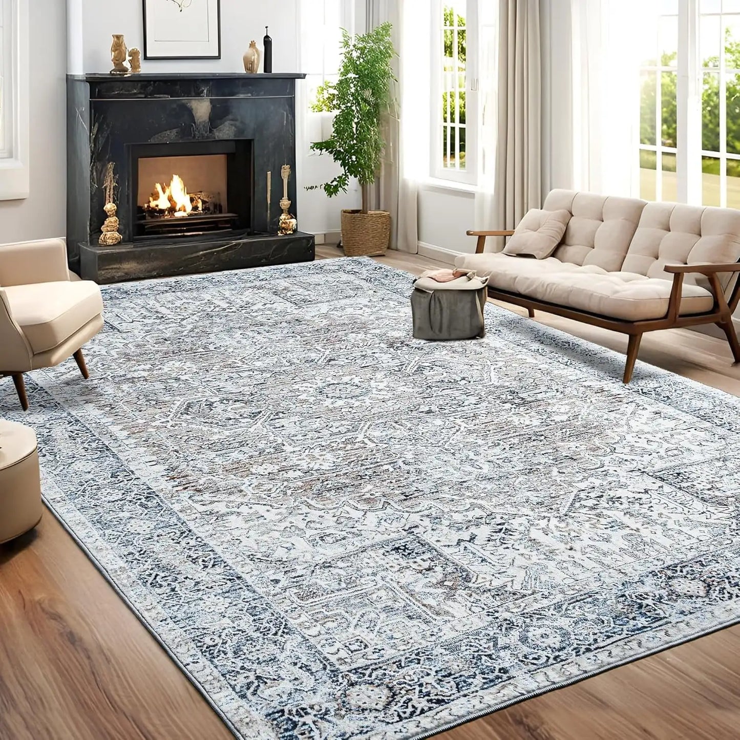 Vintage Printed Rug Area Rugs