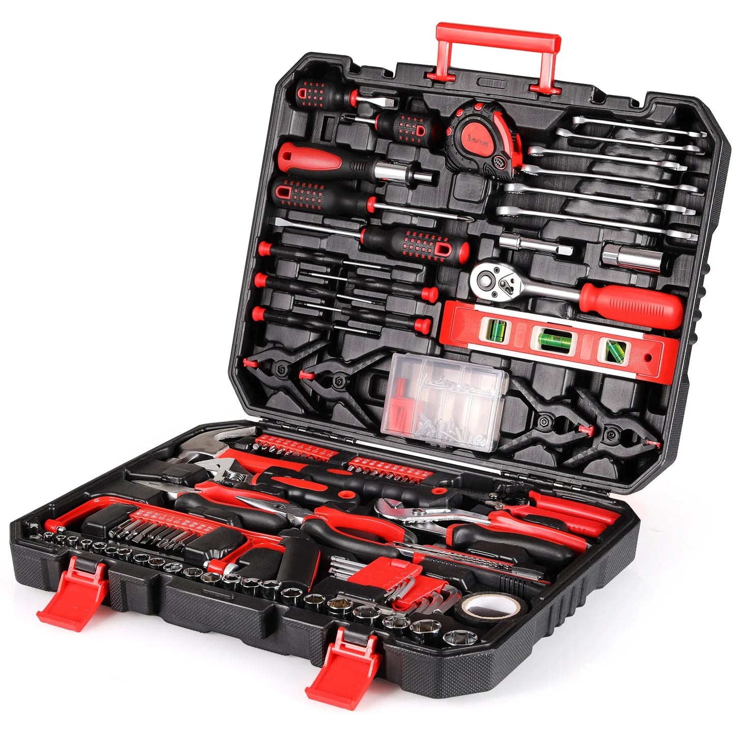 198 Piece Tool Box For Home And Car Repairs