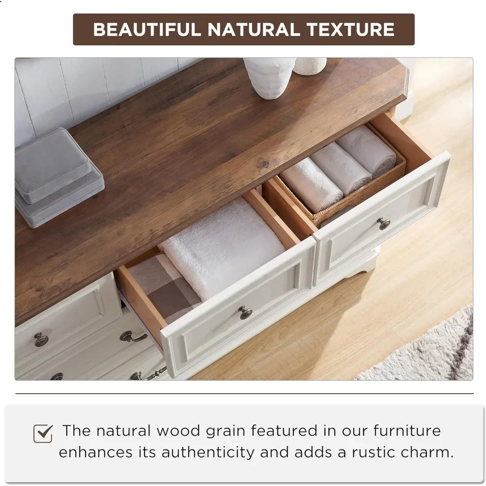 Farmhouse 54" Wide 7 Drawer Dresser