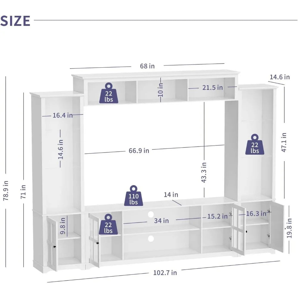 4 Piece Media Entertainment Center