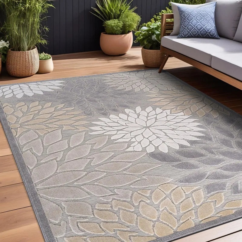 Floral Tropical Area Rugs for Indoor and Outdoors