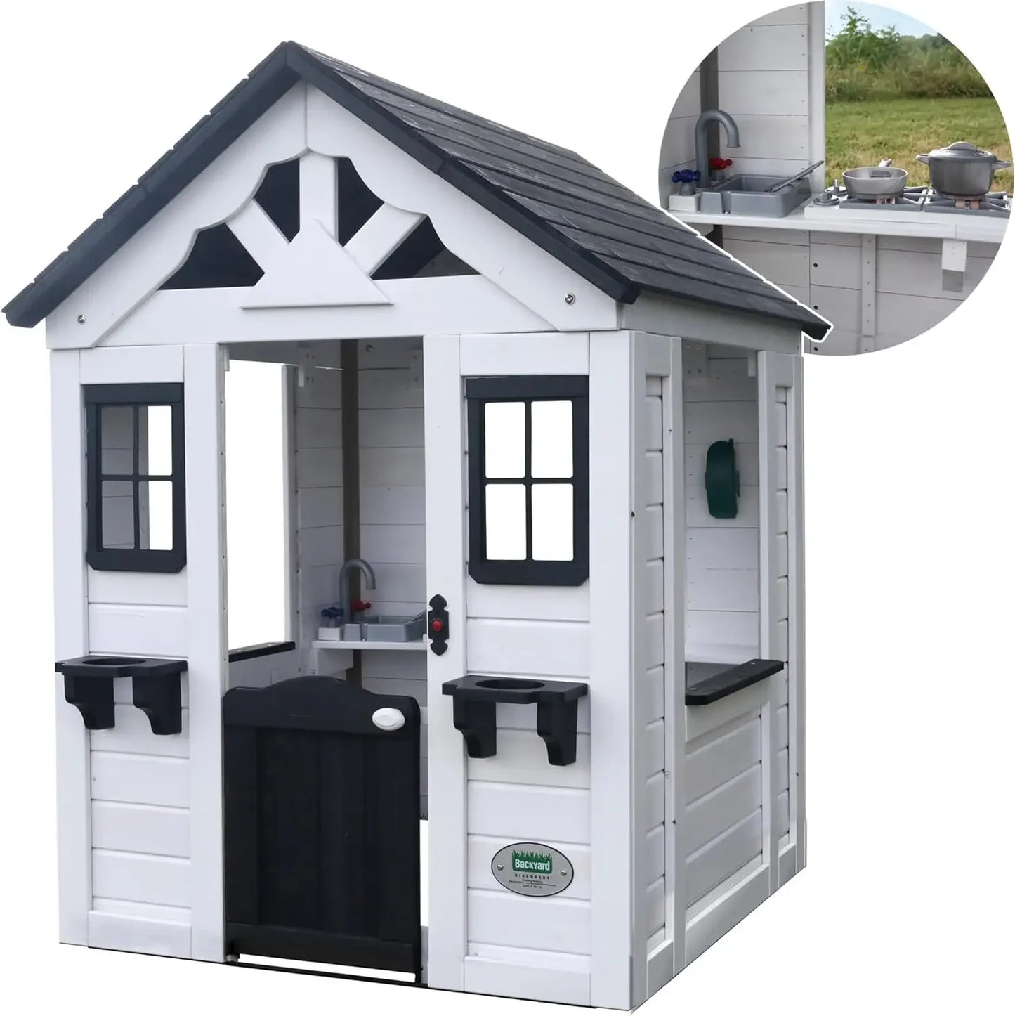 Outdoor Wooden Cottage Playhouse