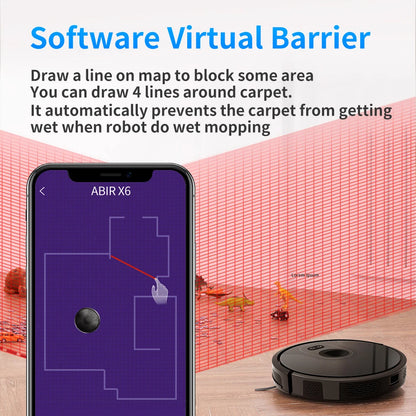 Robot Vacuum Cleaner with Smart Eye System, Virtual Barrier APP and Auto Floor Mopping