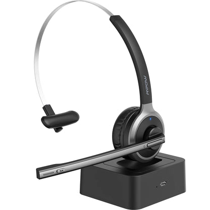 Bluetooth 5.0 Headphones with Mic Charging Base18H Talking Time