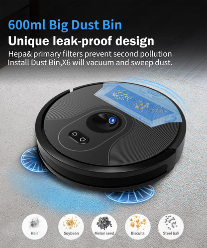 Robot Vacuum Cleaner with Smart Eye System, Virtual Barrier APP and Auto Floor Mopping