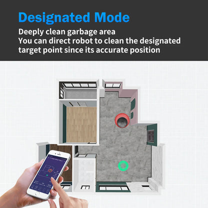 Robot Vacuum Cleaner with Smart Eye System, Virtual Barrier APP and Auto Floor Mopping